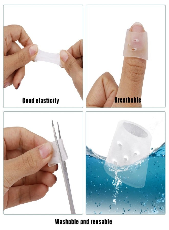 Fukaisu 10pcs Anti Skin Picking Finger Covers, Reusable Breathable Finger Protectors Skin Picking Prevention Gloves for Cracked Hands & Hangnails - Image 4